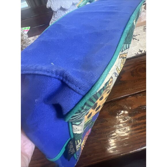 Vintage Laurel Burch Large Shoulder Tote Bag Leopard Cheetah Cat Y2K - Picture 5 of 12